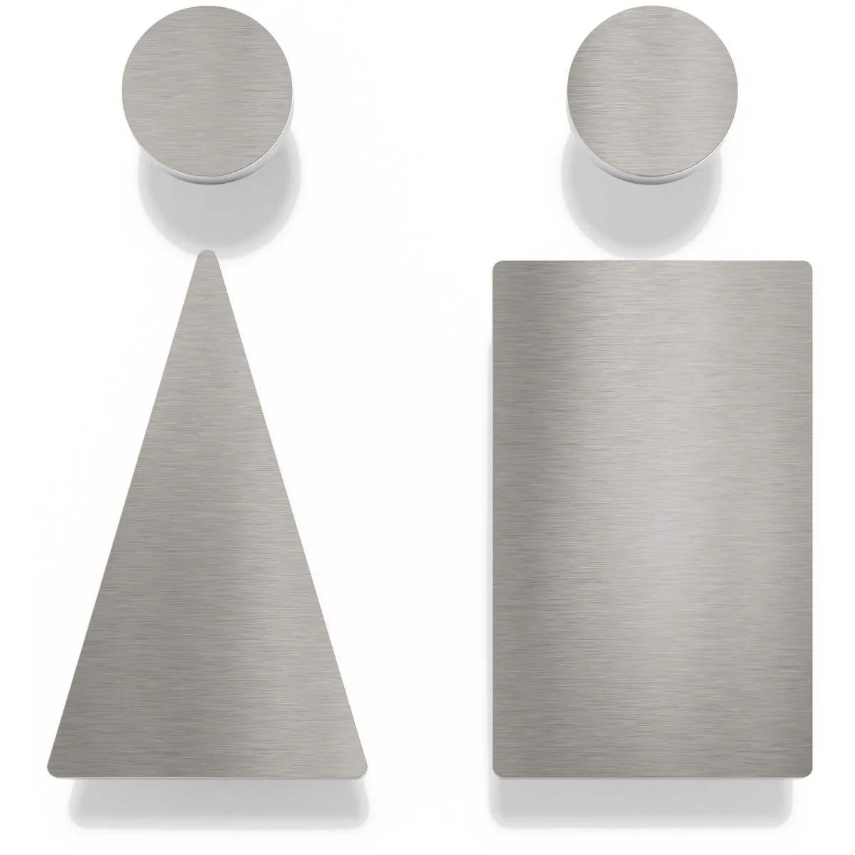 Edelstahl WC-Schilder Set "Damen & Herren" / ST.03.E