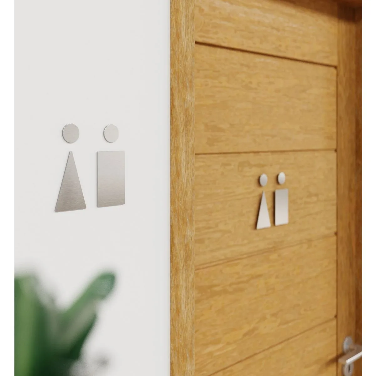 Edelstahl WC-Schilder Set "Damen & Herren" / ST.03.E – Bild 3