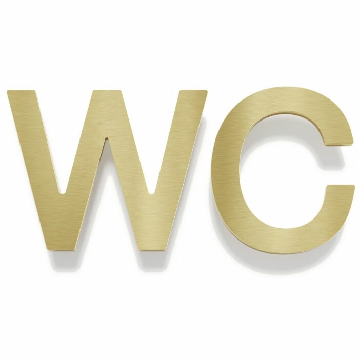 Messing WC-Schild / SW.01.M