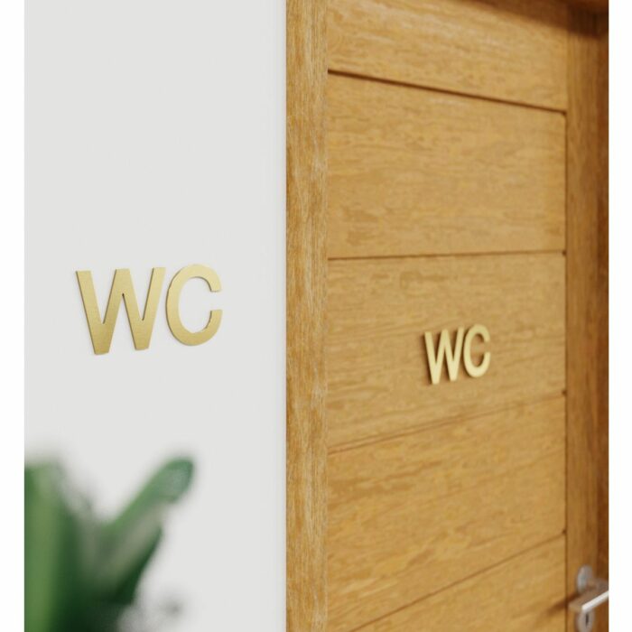 Messing WC-Schild / SW.01.M – Bild 3