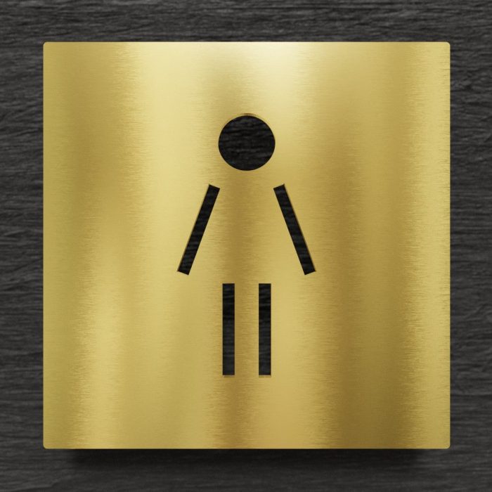 Messing WC-Schilder Set "Damen & Herren" / T.05.M 1