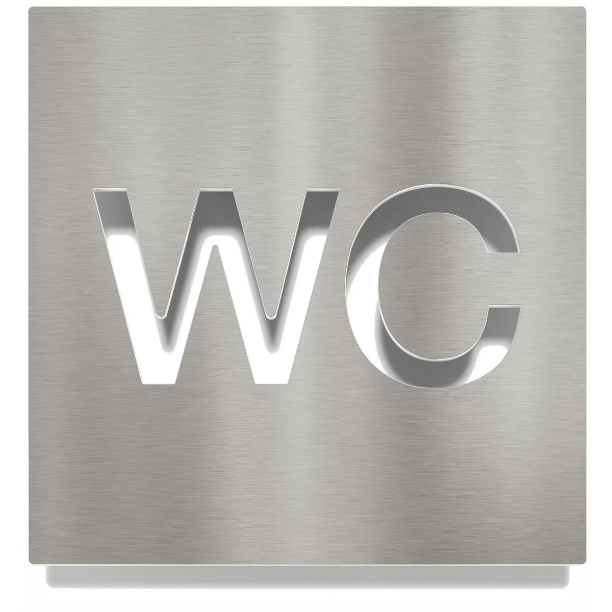 Edelstahl WC-Schild / W.01.E