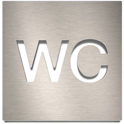 Edelstahl WC-Schild / W.01.E