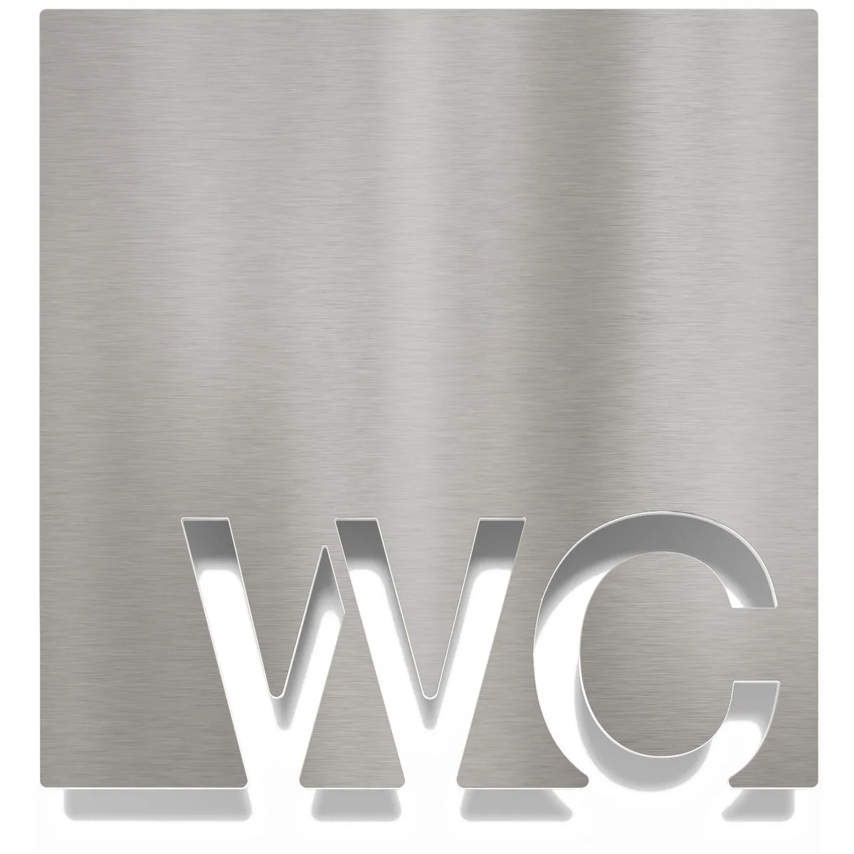 Edelstahl WC-Schild / W.10.E