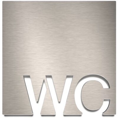 Edelstahl WC-Schild / W.10.E