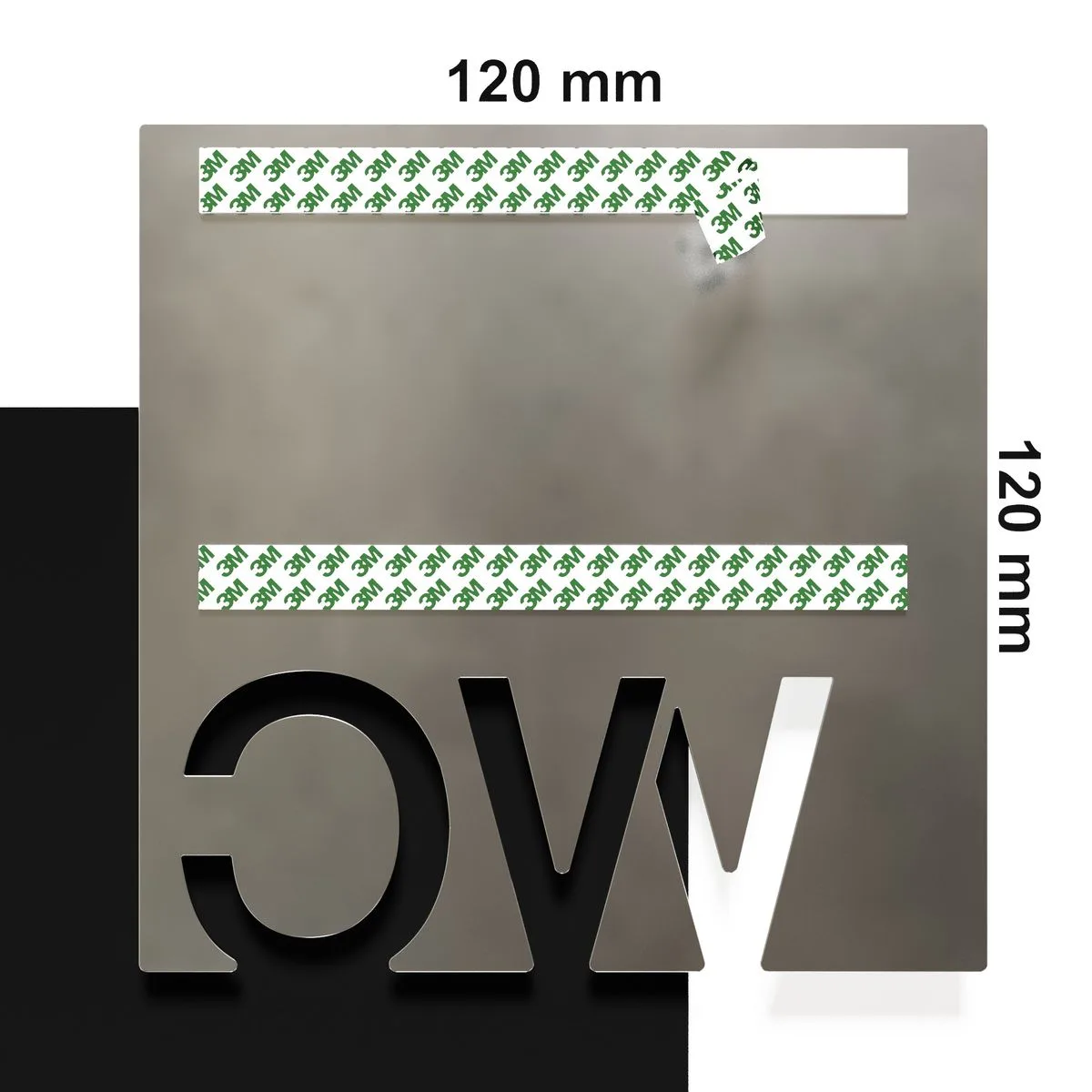 Edelstahl WC-Schild / W.10.E – Bild 4