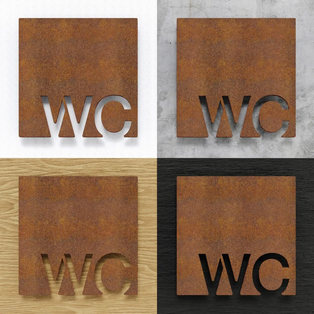 Vintage WC-Schild / W.10.R 2 Vintage WC-Schild / W.10.R – Bild 2