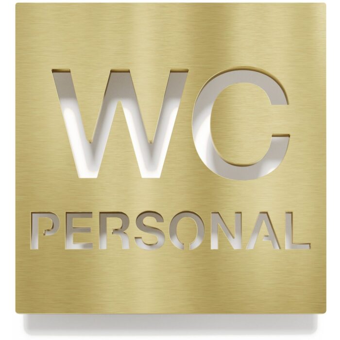 Messing WC-Schild "Personal" / W.13.M 1