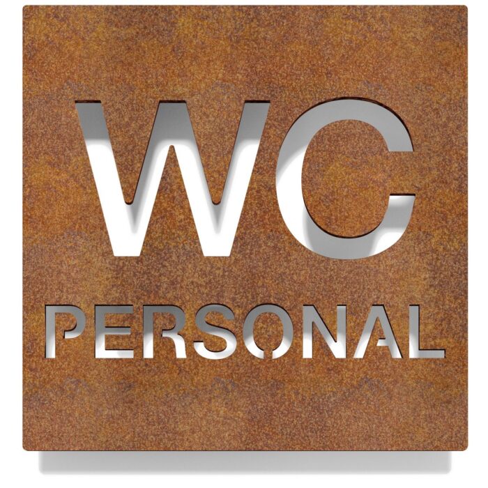 Vintage WC-Schild "Personal" / W.13.R 1