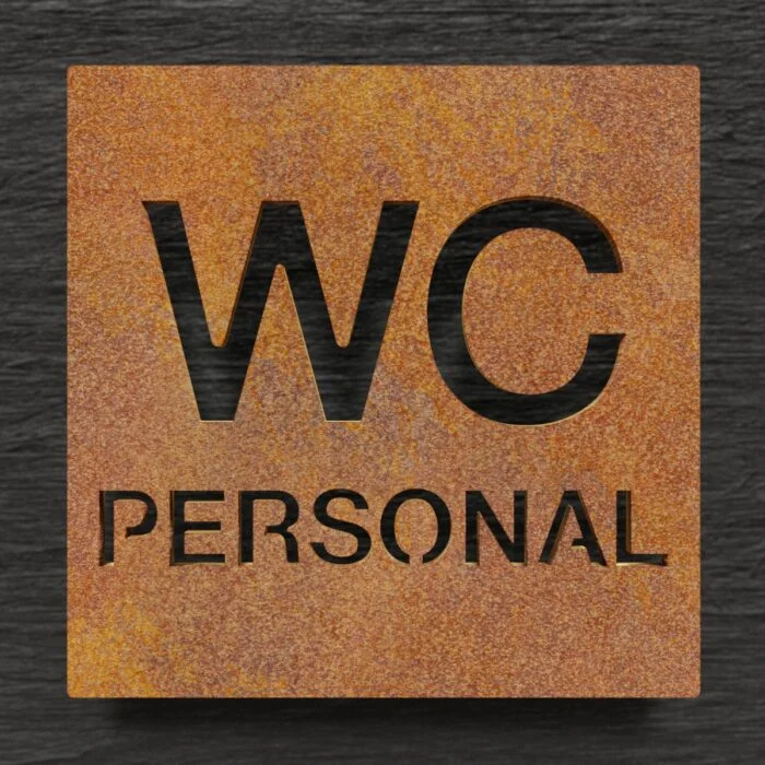 Vintage WC-Schild "Personal" / W.13.R 1