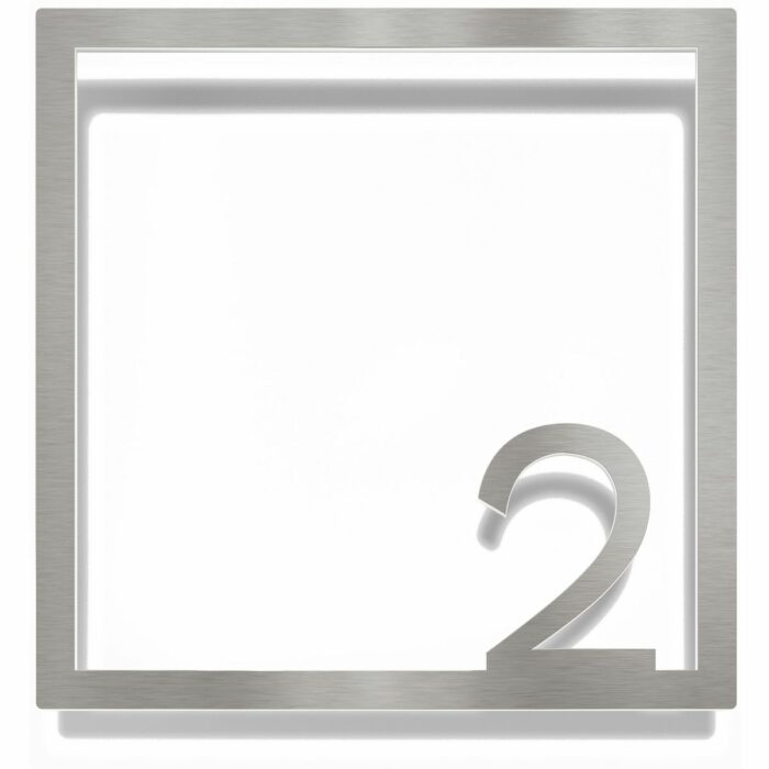 Edelstahl Zimmernummer / Design Z-04-XXX-E<span> - </span>2