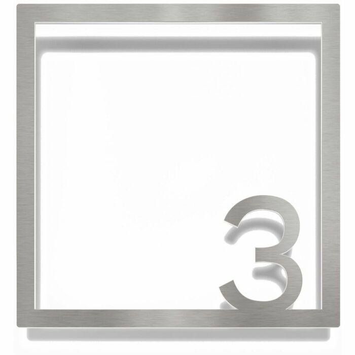 Edelstahl Zimmernummer / Design Z-04-XXX-E<span> - </span>3