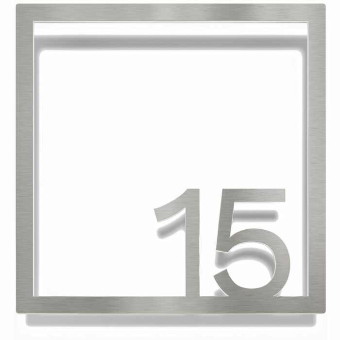 Edelstahl Zimmernummer / Design Z-04-XXX-E<span> - </span>15