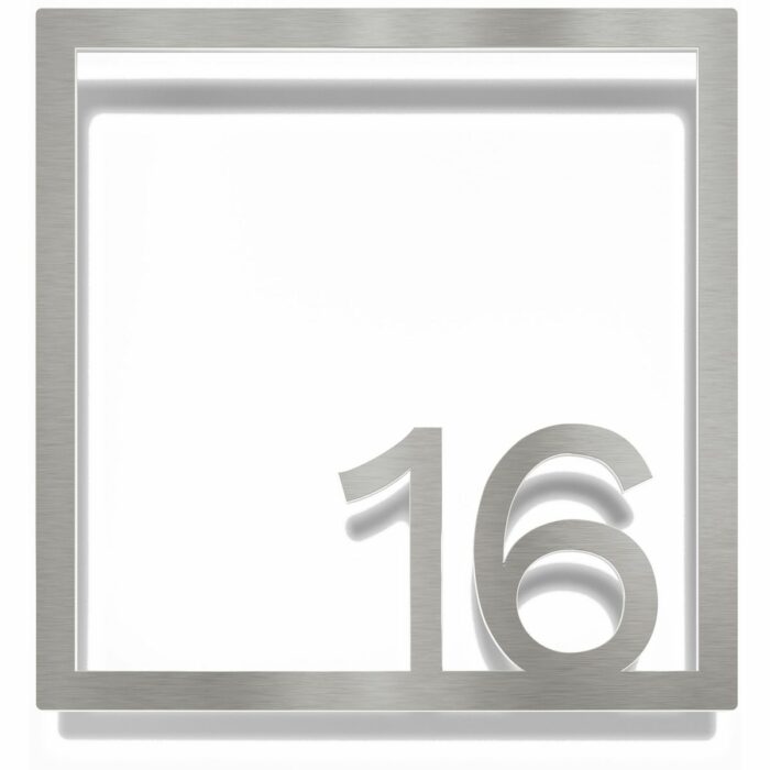 Edelstahl Zimmernummer / Design Z-04-XXX-E<span> - </span>16