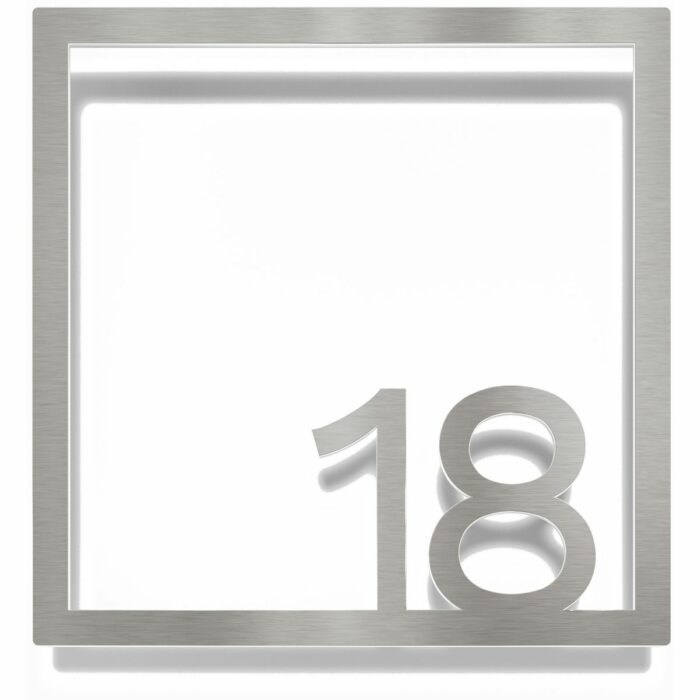 Edelstahl Zimmernummer / Design Z-04-XXX-E<span> - </span>18