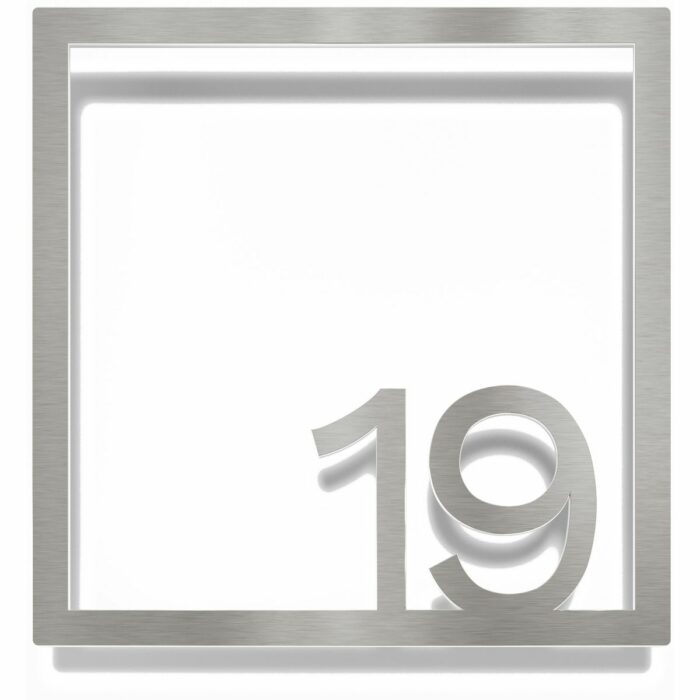 Edelstahl Zimmernummer / Design Z-04-XXX-E<span> - </span>19