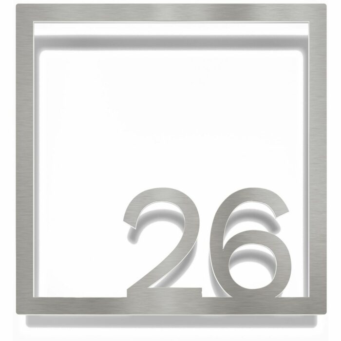 Edelstahl Zimmernummer / Design Z-04-XXX-E<span> - </span>26