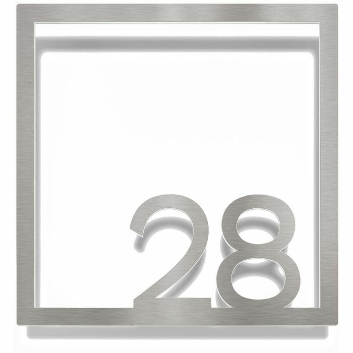 Edelstahl Zimmernummer / Design Z-04-XXX-E<span> - </span>28