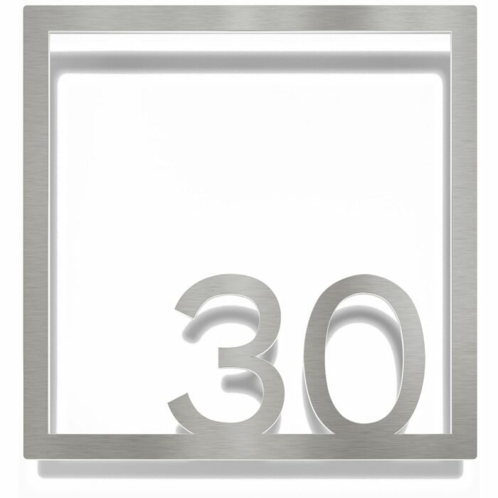 Edelstahl Zimmernummer / Design Z-04-XXX-E<span> - </span>30