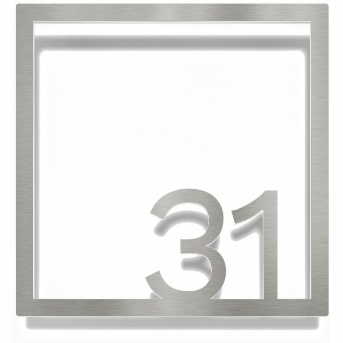 Edelstahl Zimmernummer / Design Z-04-XXX-E<span> - </span>31