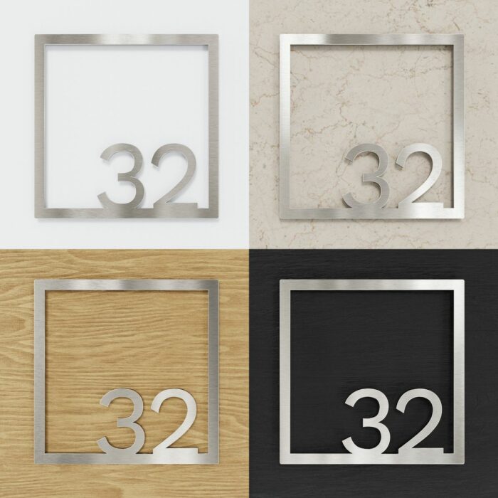 Edelstahl Zimmernummer / Design Z-04-XXX-E<span> - </span>32 – Bild 2