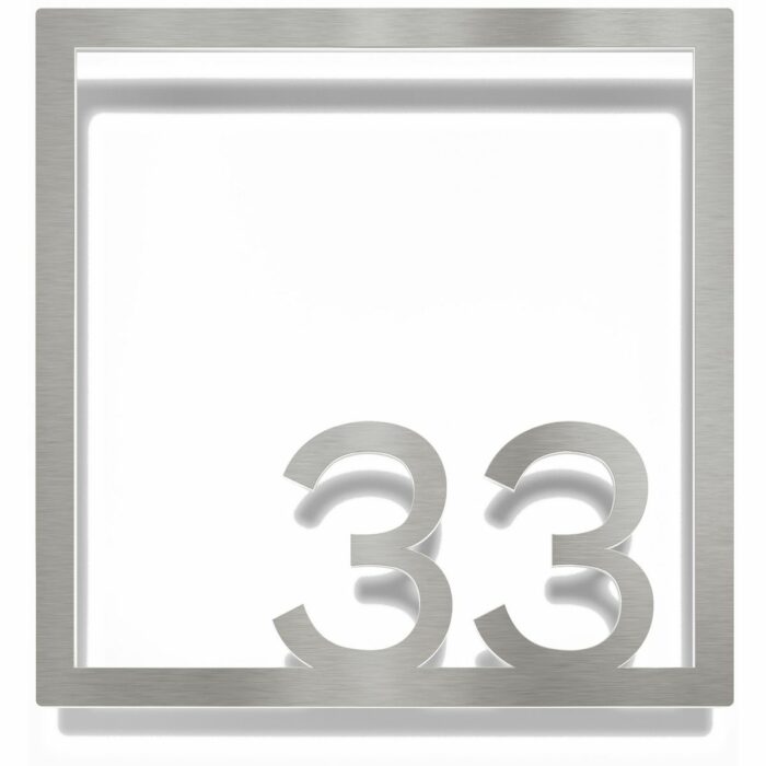 Edelstahl Zimmernummer / Design Z-04-XXX-E<span> - </span>33
