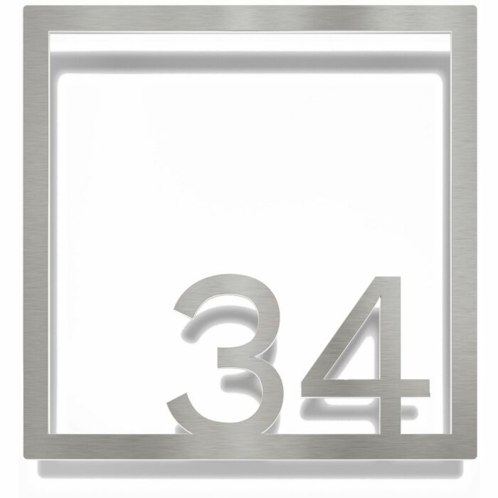 Edelstahl Zimmernummer / Design Z-04-XXX-E<span> - </span>34