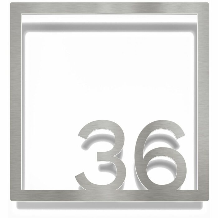 Edelstahl Zimmernummer / Design Z-04-XXX-E<span> - </span>36