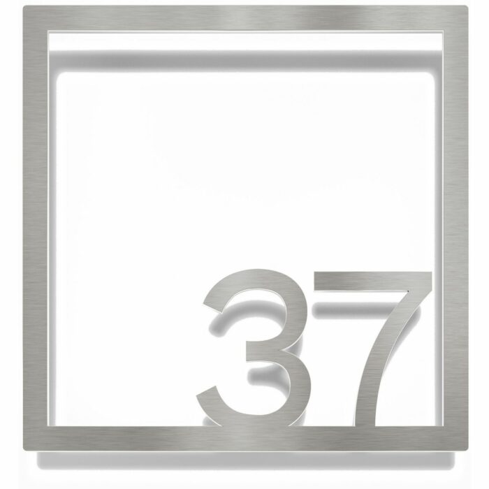 Edelstahl Zimmernummer / Design Z-04-XXX-E<span> - </span>37