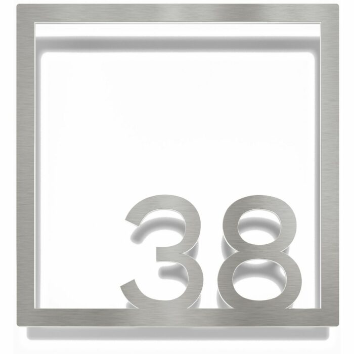 Edelstahl Zimmernummer / Design Z-04-XXX-E<span> - </span>38