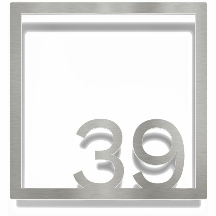 Edelstahl Zimmernummer / Design Z-04-XXX-E<span> - </span>39