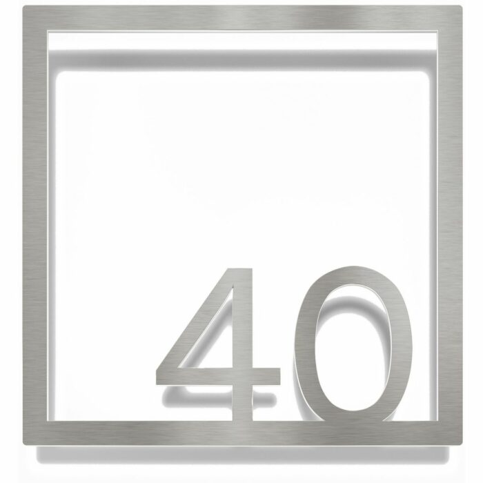 Edelstahl Zimmernummer / Design Z-04-XXX-E<span> - </span>40
