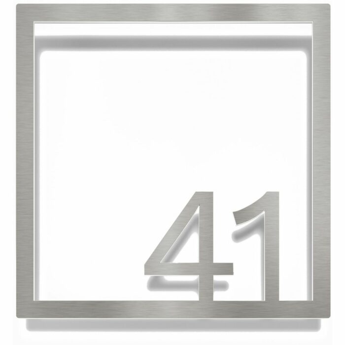 Edelstahl Zimmernummer / Design Z-04-XXX-E<span> - </span>41