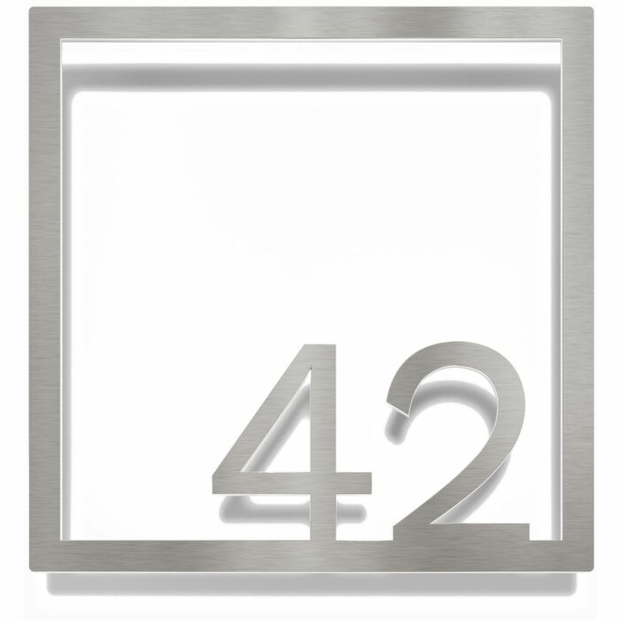 Edelstahl Zimmernummer / Design Z-04-XXX-E<span> - </span>42