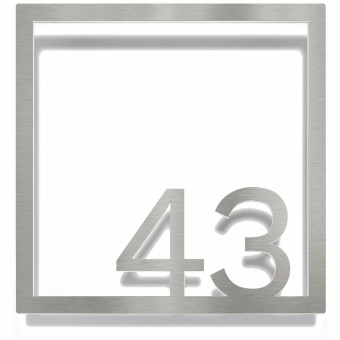 Edelstahl Zimmernummer / Design Z-04-XXX-E<span> - </span>43