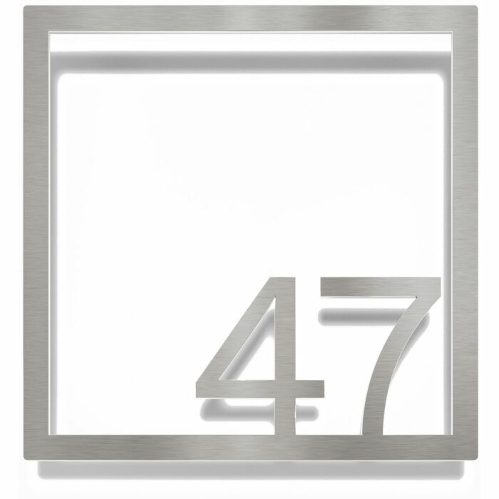 Edelstahl Zimmernummer / Design Z-04-XXX-E<span> - </span>47