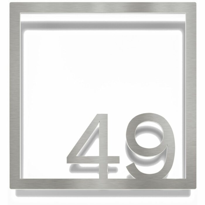 Edelstahl Zimmernummer / Design Z-04-XXX-E<span> - </span>49