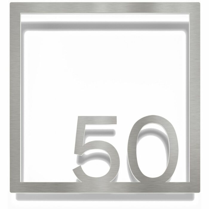 Edelstahl Zimmernummer / Design Z-04-XXX-E<span> - </span>50