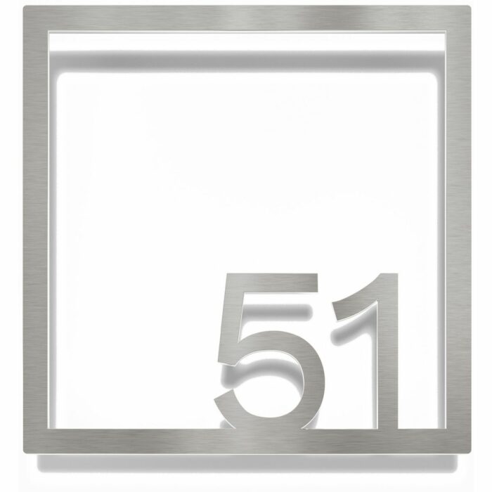 Edelstahl Zimmernummer / Design Z-04-XXX-E<span> - </span>51