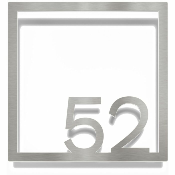 Edelstahl Zimmernummer / Design Z-04-XXX-E<span> - </span>52