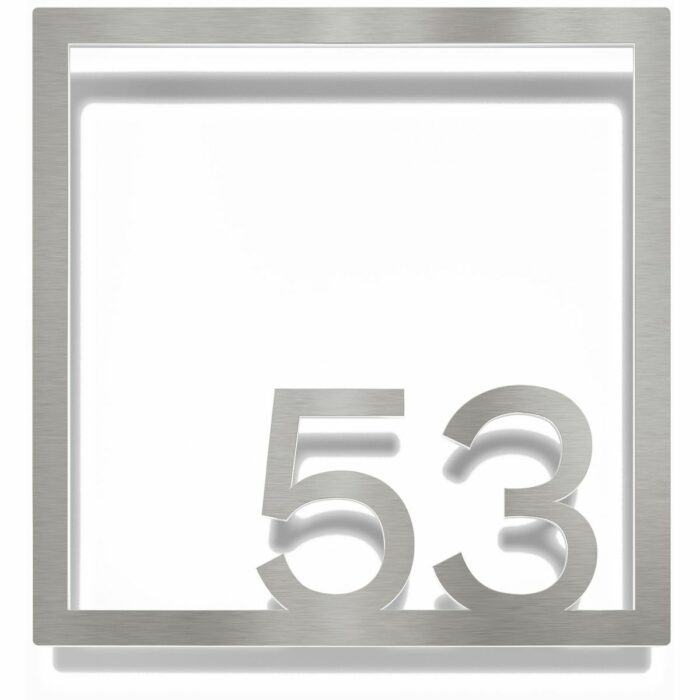 Edelstahl Zimmernummer / Design Z-04-XXX-E<span> - </span>53