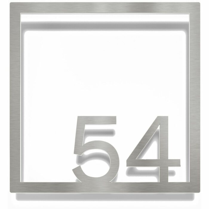 Edelstahl Zimmernummer / Design Z-04-XXX-E<span> - </span>54
