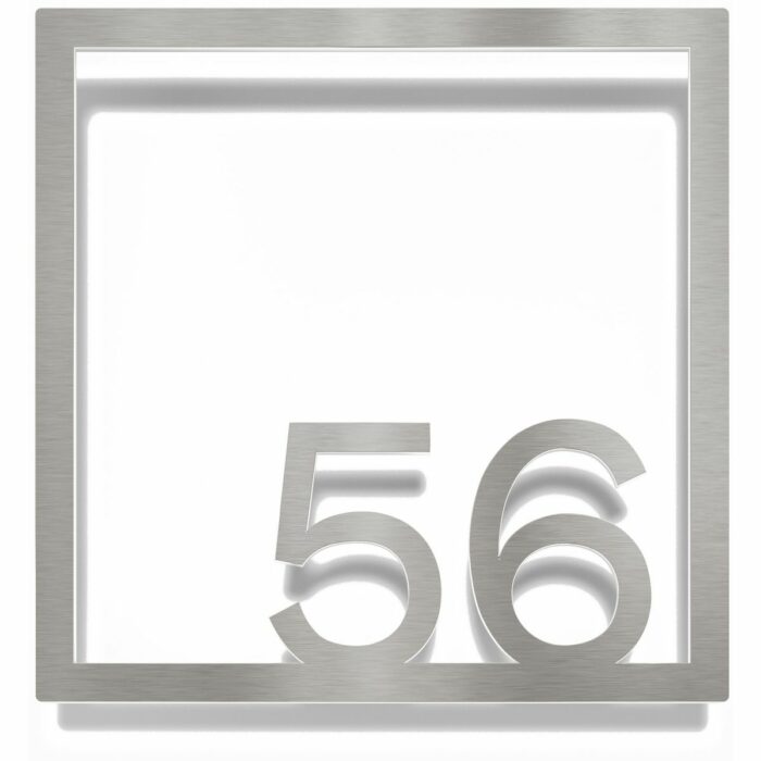 Edelstahl Zimmernummer / Design Z-04-XXX-E<span> - </span>56