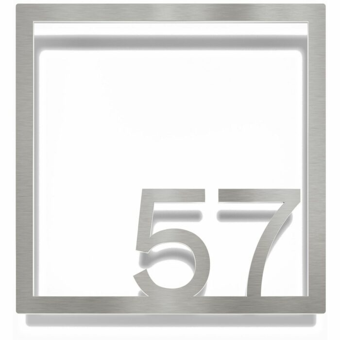 Edelstahl Zimmernummer / Design Z-04-XXX-E<span> - </span>57