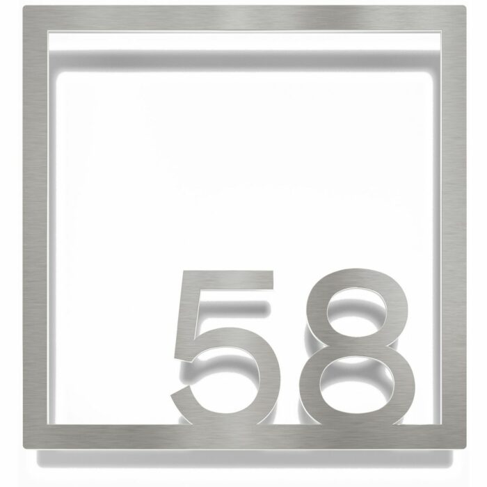 Edelstahl Zimmernummer / Design Z-04-XXX-E<span> - </span>58