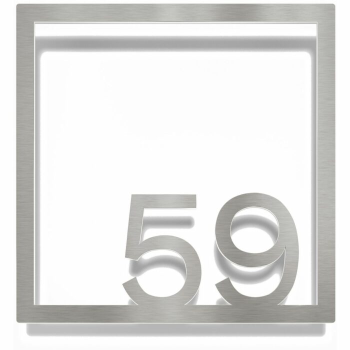 Edelstahl Zimmernummer / Design Z-04-XXX-E<span> - </span>59
