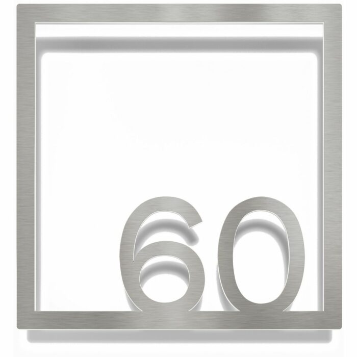 Edelstahl Zimmernummer / Design Z-04-XXX-E<span> - </span>60