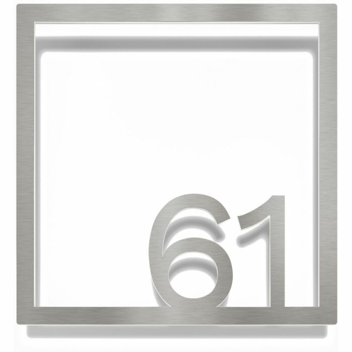 Edelstahl Zimmernummer / Design Z-04-XXX-E<span> - </span>61