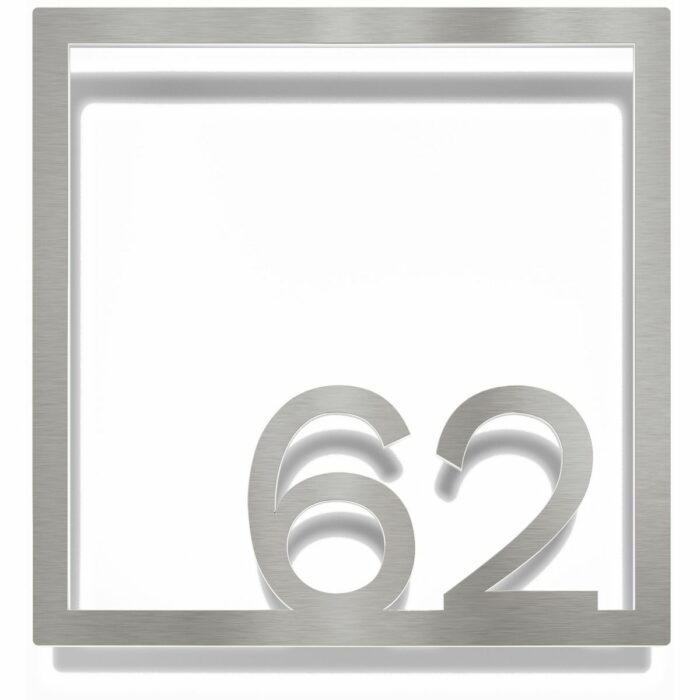 Edelstahl Zimmernummer / Design Z-04-XXX-E<span> - </span>62