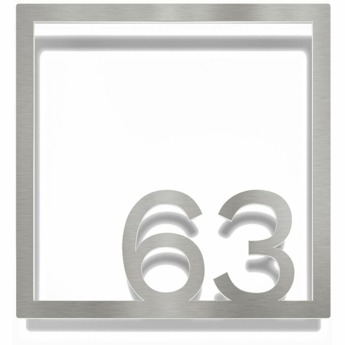 Edelstahl Zimmernummer / Design Z-04-XXX-E<span> - </span>63